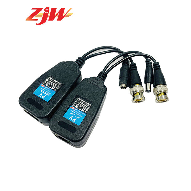 ZJW 8MP Video Balun HD-CVI/TVI/AHD Passive Video Balun with Power Connector and RJ45 CAT5