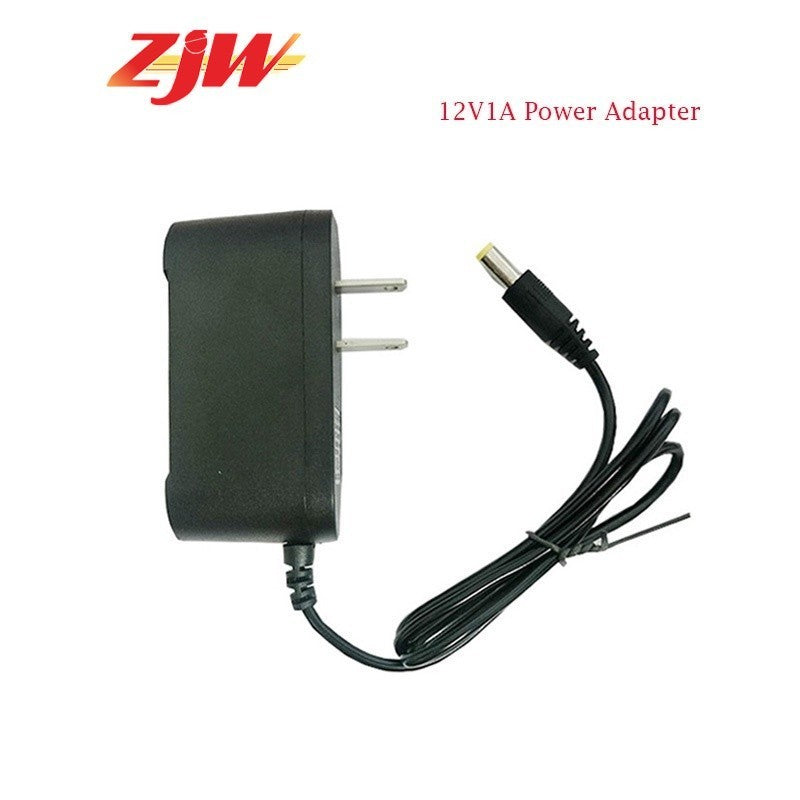 ZJW 12V 1A Power Adapter AC100-240V 12W Power Supply with LED light (Oval)