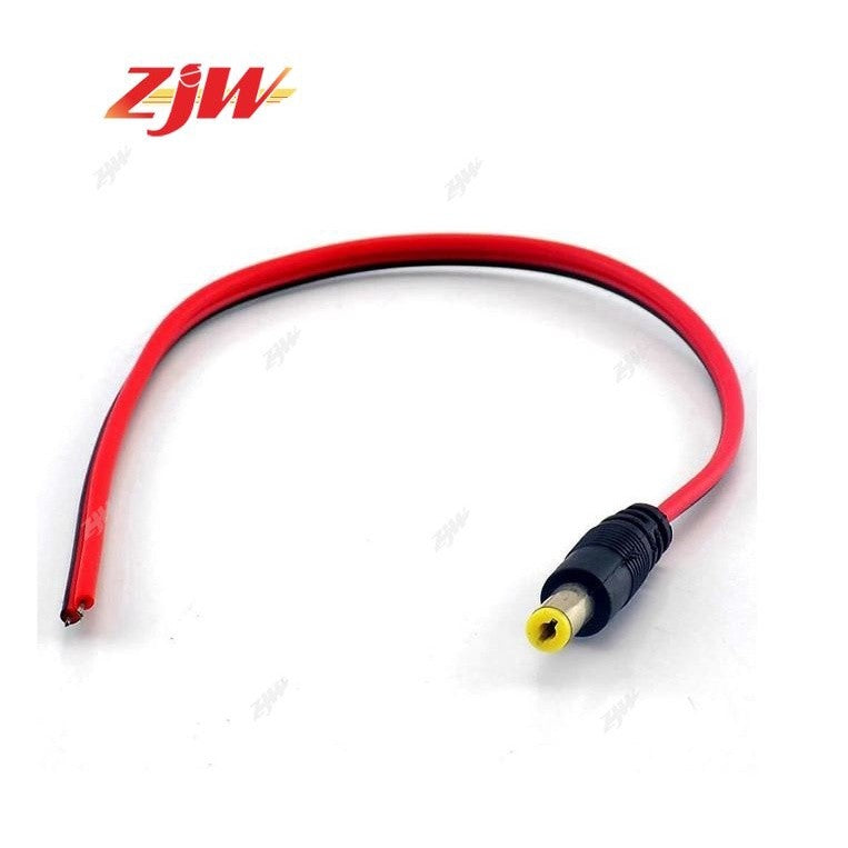 100pcs ZJW DC Plug 12V 5.5mm-2.1mm Male / Female Jack Cable Pigtail CCTV Power  Plug Connector