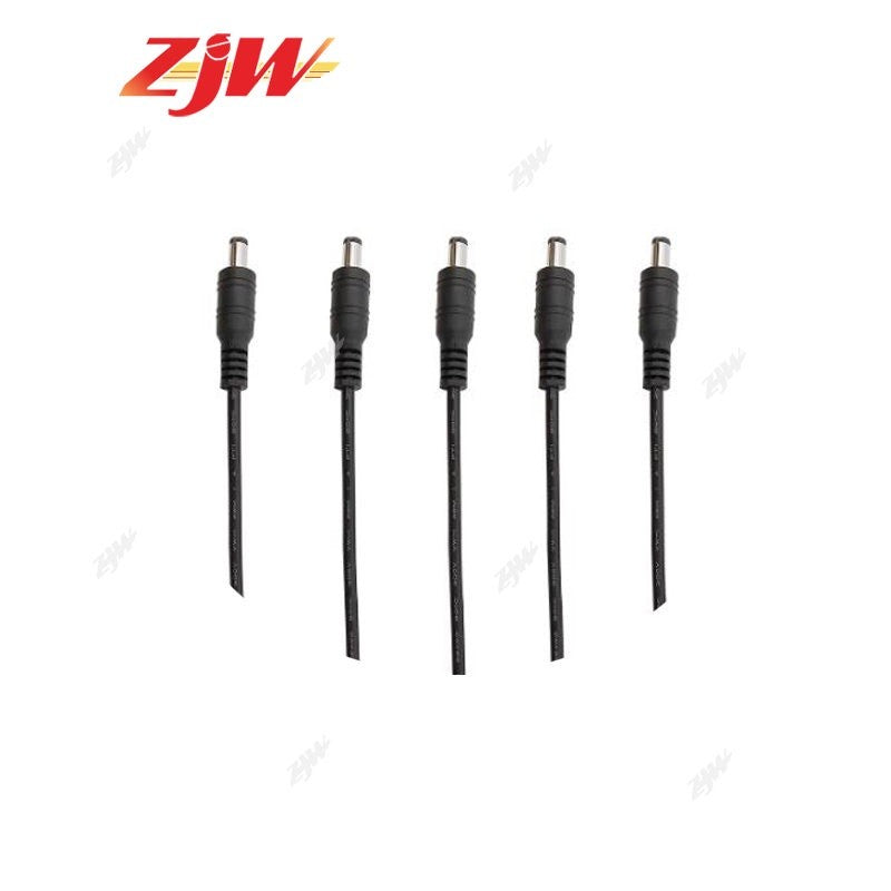 100pcs ZJW DC Plug 12V 5.5mm-2.1mm Male / Female Jack Cable Pigtail CCTV Power  Plug Connector