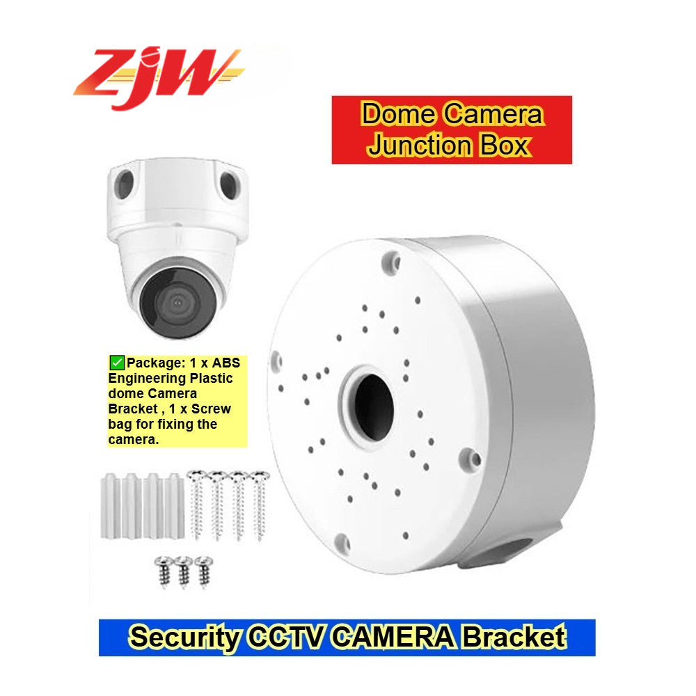 ZJW Dome Camera Junction Box Security Camera Bracket CCTV IP Surveillance Cameras Holder ABS