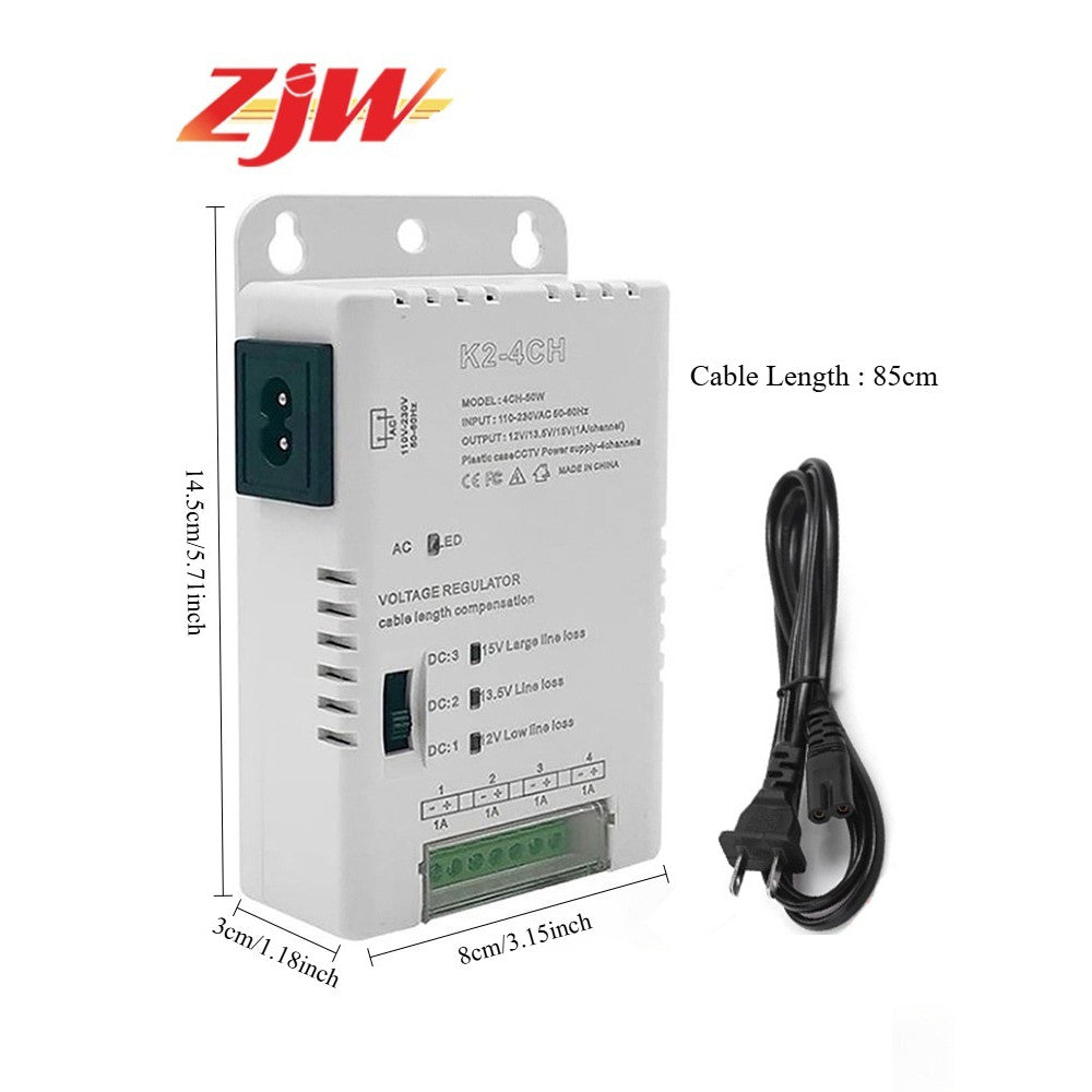 K2-4CH/8CH 12V 1A CCTV Centralized Power Supply Channel Output Switching Mode Power Supply