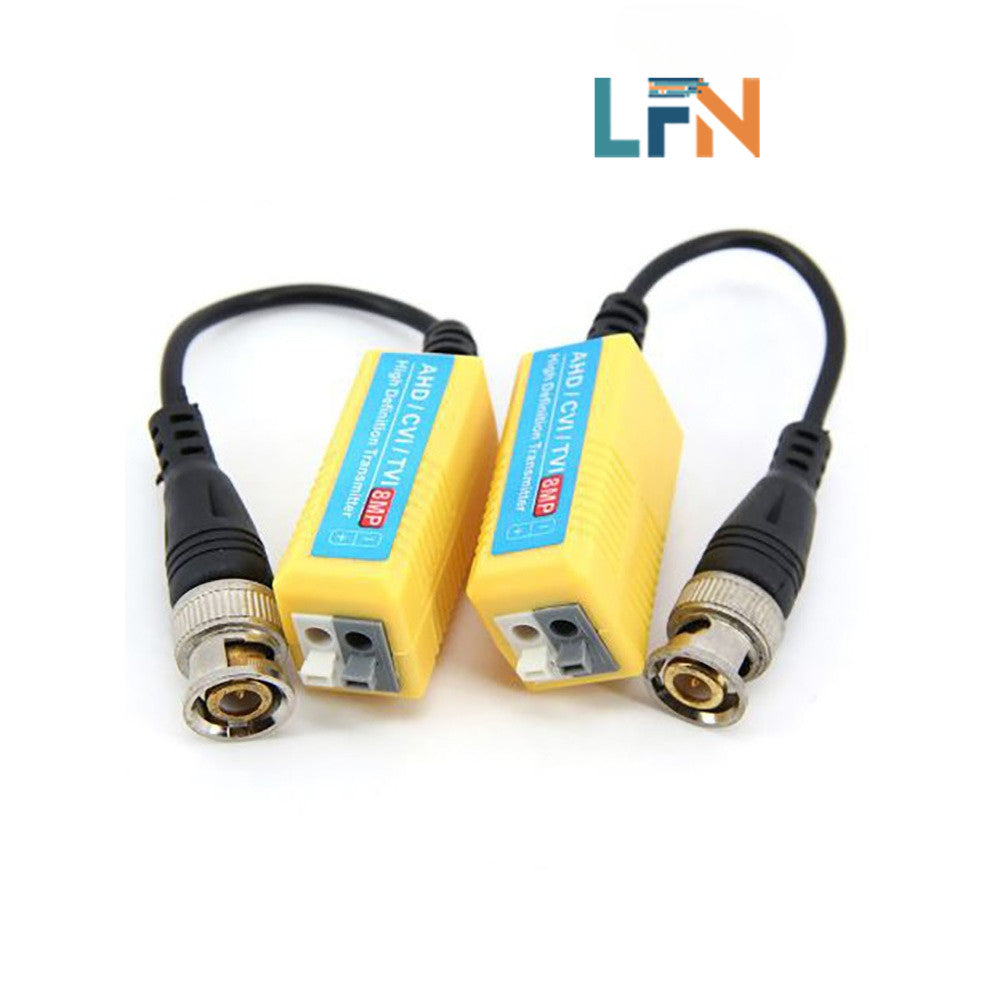 ZJW 8mp TVI/CVI/AHD/CVBS Camera CCTV BNC CAT5 Video Balun Passive Transceiver Adapter Connector
