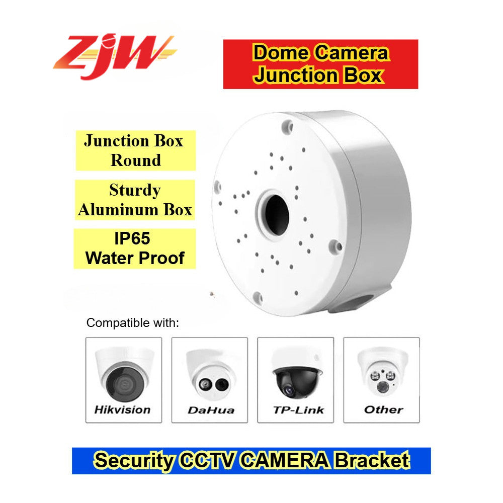 ZJW Dome Camera Junction Box Security Camera Bracket CCTV IP Surveillance Cameras Holder ABS