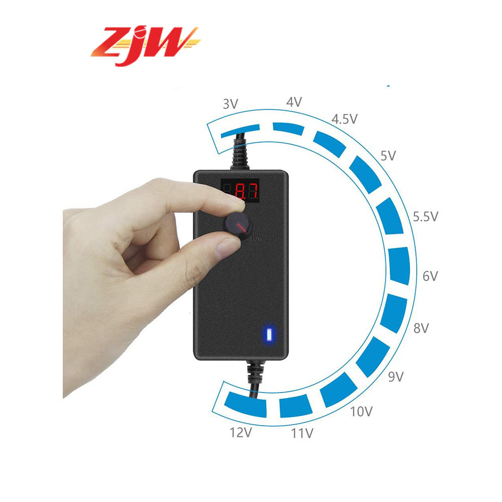 ZJW Adjustable LED Display 3V-12V 2A of voltage 3V 4.5V 5V 6V 7.5V 8V 9V 10V 12V 2A 24W Power Supply