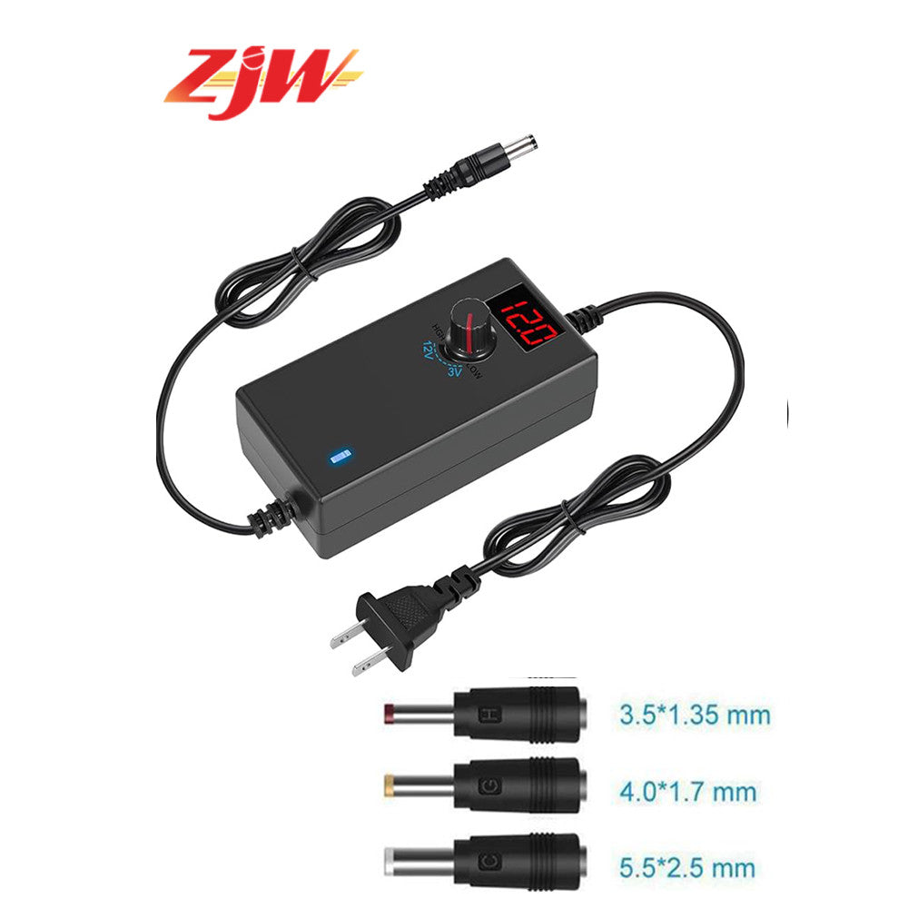 ZJW Adjustable LED Display 3V-12V 2A of voltage 3V 4.5V 5V 6V 7.5V 8V 9V 10V 12V 2A 24W Power Supply